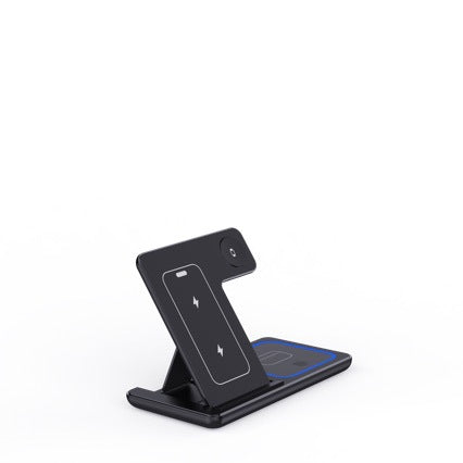 Foldable 15W 3 In 1 LED Fast Wireless Charger Stand