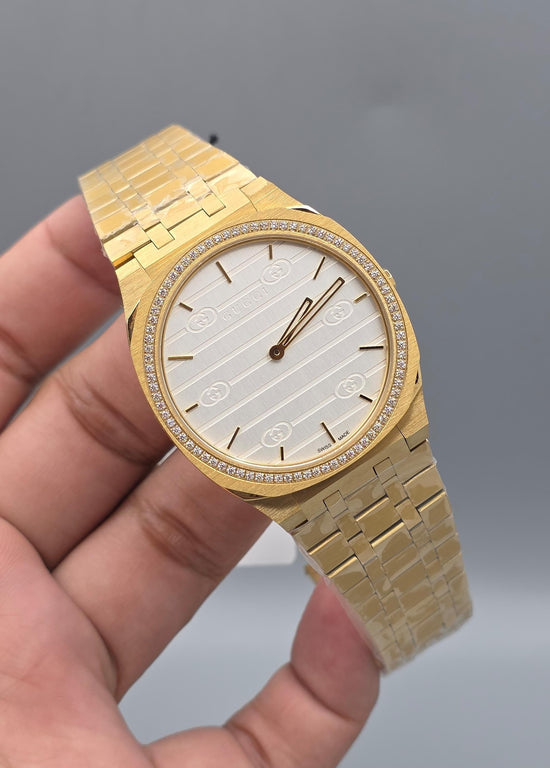 Gucci 25H  Silver White GG Dial Super Clone Master Copy