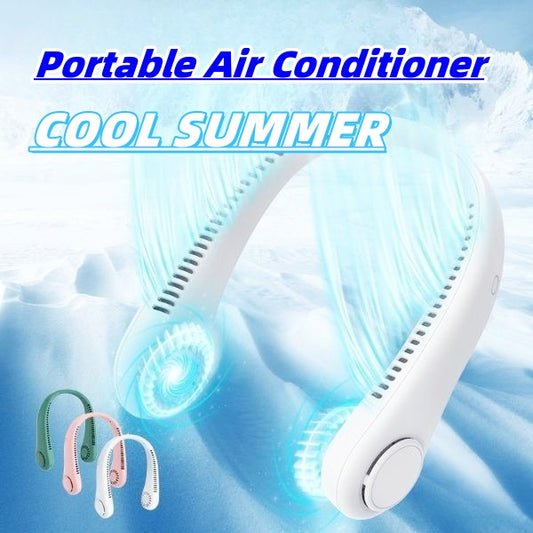 Portable Neck Fan, Hands-Free Twistable, Rechargeable